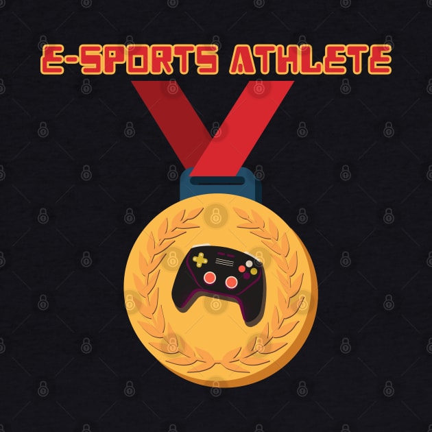 Esports Athlete Gold Medal by Joselo Rocha Art